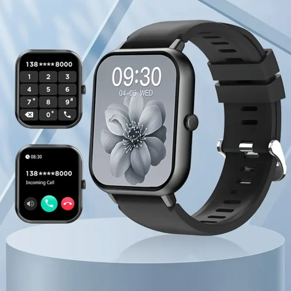 Smartklokke med 4,65 cm full berøringsskjerm, tekst- og anropsfunksjoner, 100+ sportsmoduser, skritteller, kaloriteller,, kompatibel med Android og IOS - Image 6